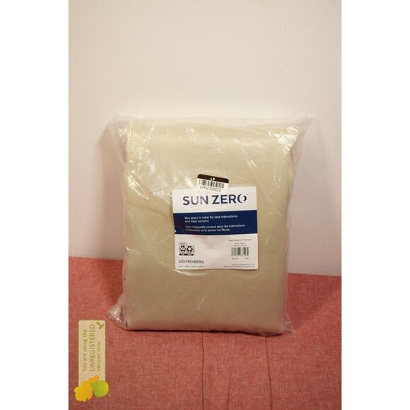 Sun Zero 40x84" Blackout Bergen Rod Pocket Curtain Panel Cream* - Picture 2 of 4